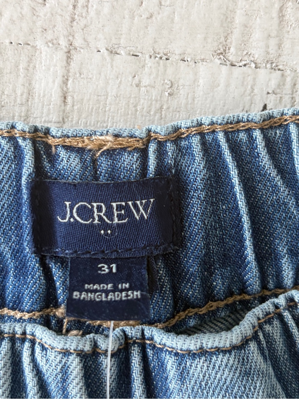 J.Crew Denim Drawstring Shorts NWT size 31 Relaxed Fit Lightweight Elastic Waist - Picture 4 of 9